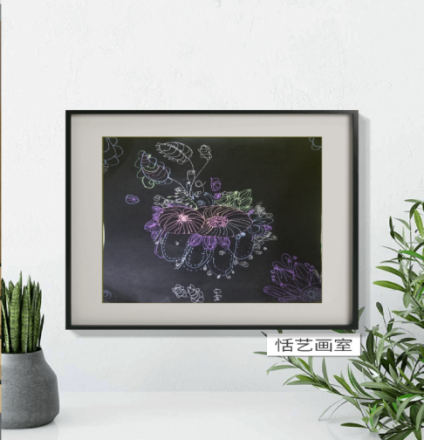 学生作品--线描画（水仙花）