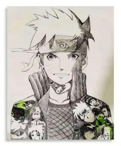 学生作品--钢笔速写（火影忍者）